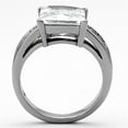 thumbnail image 3 of Womens Rings High polished (no plating) Stainless Steel Ring with AAA Grade CZ in Clear TK1081, 3 of 4