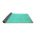 thumbnail image 2 of Ahgly Company Indoor Rectangle Solid Turquoise Blue Modern Area Rugs, 4' x 6', 2 of 4