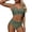 Army Green, variant on Womens Bathing Suit High Waist Tight Fitting Two Piece Bikini with V Neck and Backless Design Army Green XXL