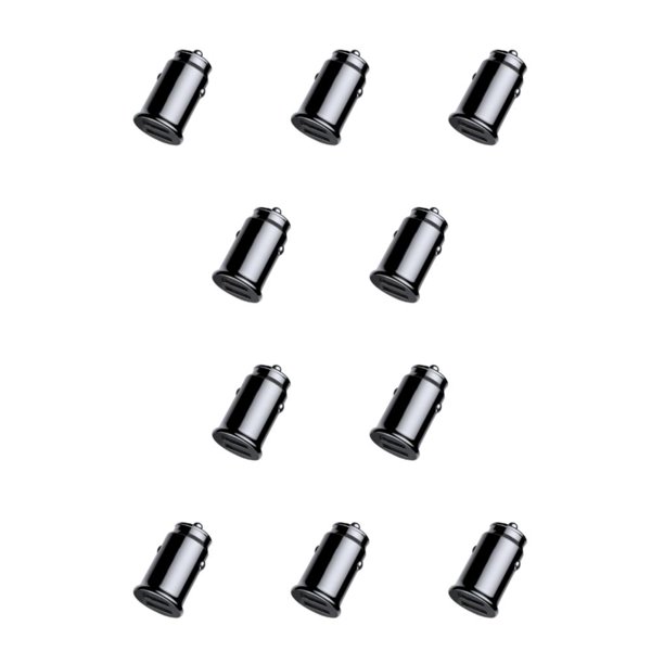 Bearachild Carga del vehículo Sistema de protección USB 6 doble rápido Distribución inteligente para automóvil familiar, automóvil de Negro 10piezas