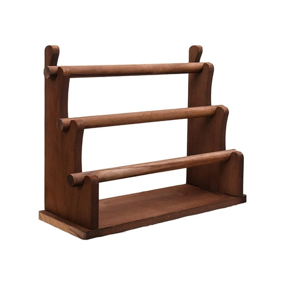 Sharplace Wood Bangle Bracelet Holder Watch Display Headband Holder Watch Rack Jewelry Organizer for Live Broadcast Store Jewelry Props 3 Tier