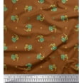 thumbnail image 1 of Soimoi Poly Georgette Fabric Square & Floral Artistic Printed Fabric 1 Yard 52 Inch Wide, 1 of 1
