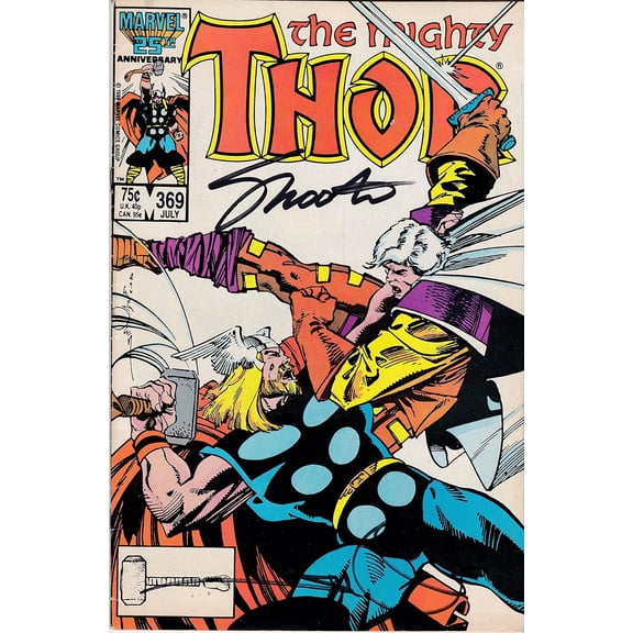 The Mighty Thor #369 VF/NM Signed Jim Shooter and Walt Simonson