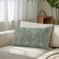 thumbnail image 6 of Dark Sage Green Botanical Throw Pillow Cover 16 x 24 Inch Decorative Pillow Cover Vintage Floral Plants Branch Lumbar Pillowcase Seasonal Rectangle Cushion Case for Couch Sofa Bed Living Room, 6 of 9