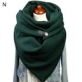 thumbnail image 2 of Women Winter Butterfly Star Print Button Soft Neck Wrap Thick Warm Scarf Shawl, 2 of 8