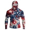 thumbnail image 2 of GrmtClth Men's Fishing Shirts 2026 Patriotic American Flag Pattern Quick Dry Long Sleeve Comfy Hoodies with Face Mask Upf 50+ Sun Protection Top Hot Pink 3XL, 2 of 9