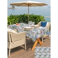 thumbnail image 4 of Outdoor Tablecloth with Umbrella Hole and Zipper, Blue Pink Spring Floral Rectangle Table Cloth 54x80 Inch Waterproof Tablecloth, Vintage Summer Botanical Picnic Table Cover for Patio Camping, 4 of 7