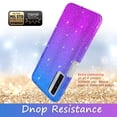 thumbnail image 5 of TCL 20S Case With Built-in Screen Protector, Rosebono Hybrid Glitter Sparkle Transparent Colorful Gradient TPU Cover Case For TCL 20S (Blue/Purple), 5 of 5