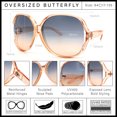 thumbnail image 6 of SA106 Womens Extra Oversized Round Exposed Lens Butterfly Sunglasses / Peach Frame - Black Peach Lens, 6 of 8