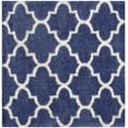 thumbnail image 2 of SAFAVIEH Montreal Lennart Geometric Quatrefoils Shag Rug, Periwinkle/Ivory, 6'7" Square, 2 of 6