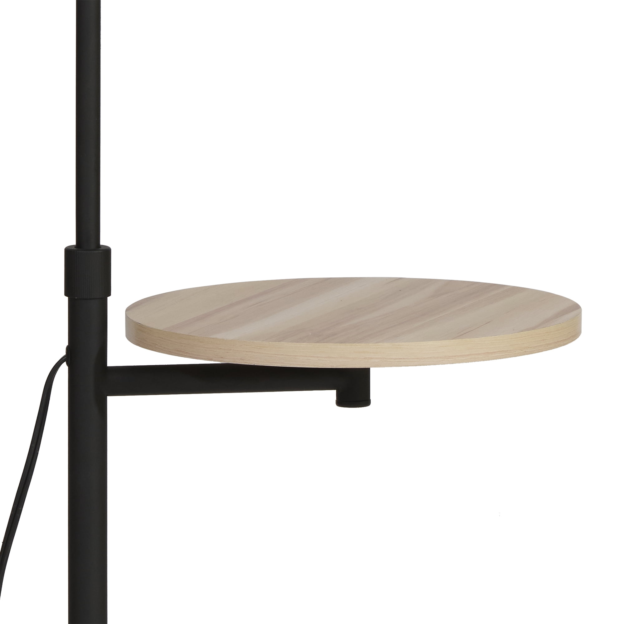 Mainstays 65" Modern Adjustable Head Matte Black Floor Lamp with Black Conical