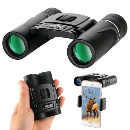 Portable Hunting Binocular 40x22 HD Folding Binoculars Telescope BAK4 FMC Optics Mini Binocular Telescope (Telescope Set)