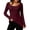 Red, variant on APEXFWDT Women Scoop Neck Thermal Underwear Top Long Sleeve Thumb Hole Tshirt Slim Stretchy Warm Fall Winter Layering Tops