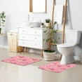 thumbnail image 5 of Toilet Rug U-Shaped Bathroom Rugs Non-Slip Soft Plush Machine Washable Contour Bath Mat Mushroom 24x20, 5 of 9