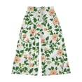 thumbnail image 5 of CPNG Girls Casual Flower Print Pants Summer Lightweight Sweet and Fashionable Loose Elastic Waist Drawstring Long Trousers(Mint Green,10-11 Years), 5 of 8