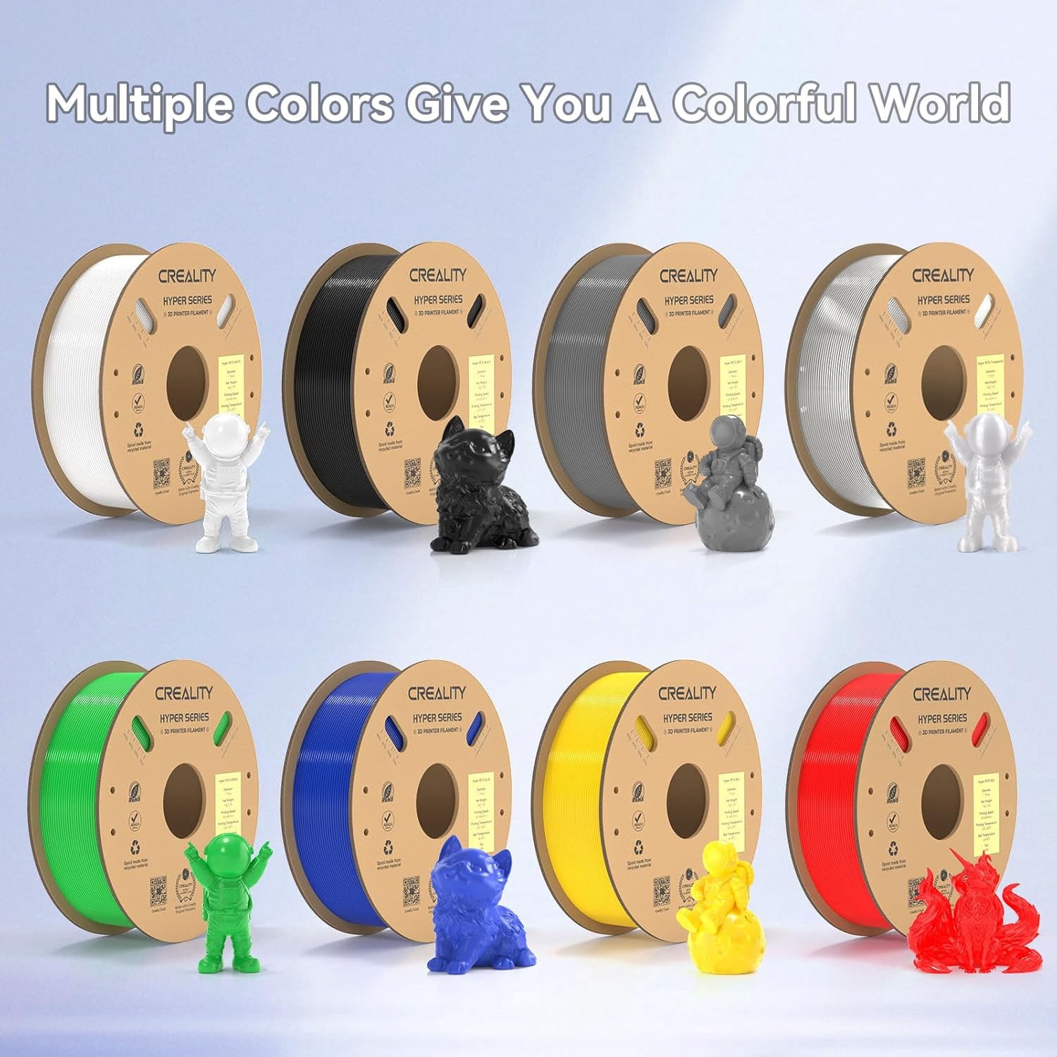 Creality Red PETG Filament 1.75mm High-Speed 3D Filament for K1 Max 30-600mm/s Printing 1kg/2.2lbs Spool Hyper PETG w Dimensional Accuracy +/- 0.03mm