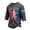 W9-Dark Gray, variant on Men's 1776 We the People American Flag Shirt Crew Neck Three-quarter Sleeve Shirts American Flag Design Fun Graphic T-Shirts Classic Patriotic Summer Workout Freedom Tees,Light Blue 2XL