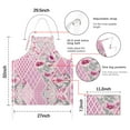 thumbnail image 7 of Pioneer Flower Floral Print Pattern Apron-Garden Aprons for Women with Pockets-Cotton Linen Waterproof Kitchen Cooking Gardening Aprons Adjustable for Kitchen,Cooking,BBQ and Salon 33x27 Inch, 7 of 7