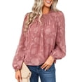 thumbnail image 2 of Camisa de gasa para mujer, Top de mujer, Top redondo de otoño para mujer, camiseta de manga larga impulsada por el rendimiento, 2 of 6