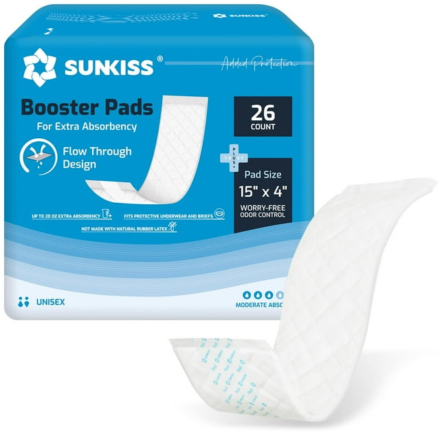 Almohadillas de refuerzo SUNKISS Trustplus 15 x 4, absorción extra de 26 quilates