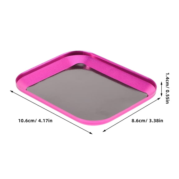 Voiceine Magnetic Alloy Tool Tray with , Small Parts Screw Tray Plate for Model Repair, Remote Maintenance