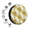 thumbnail image 4 of Goofa Cartoon Honey Pot Bee Sunflower Pattern Universal Tire Cover for Jeep, SUV, Truck, and Trailer – Waterproof, UV-Resistant,Easy to Install, Fits 14"-17" Tires-15 inch, 4 of 6