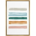 thumbnail image 3 of PixonSign Framed Canvas Print Wall Art Gray, Blue, Orange, Green Stripes Abstract Shapes Illustrations Minimalism Contemporary Colorful Multicolor for Living Room, Bedroom, Office - 24"x36" Natural, 3 of 5