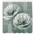 thumbnail image 4 of Ambesonne Green Shower Curtain, Futuristic Poppy Flower Print, 69"Wx84"L, Blue Grey Dark Cadet Blue, 4 of 4