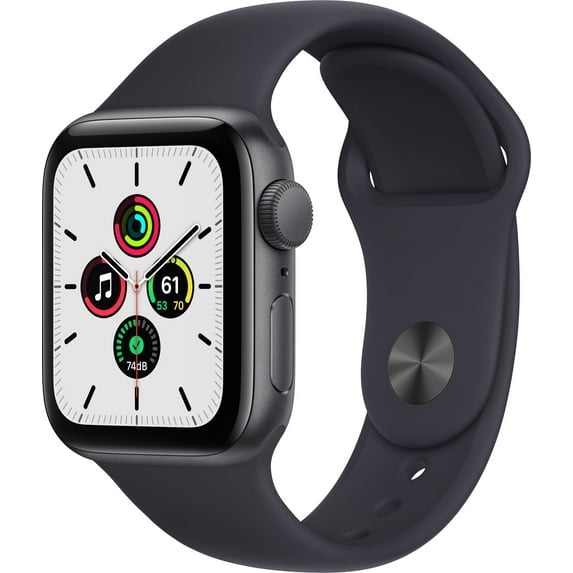 Pre-Owned Apple Watch SE 40mm Space Gray Aluminum - Black Sport Band MYDP2LL/A