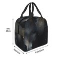 thumbnail image 3 of Balery Black And Gold White Horse Bolsa de Almuerzo Aislada – Caja de Almuerzo con Papel de Aluminio Grueso, Mantiene la Comida Fresca por 4 Horas, 3 of 8