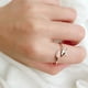 thumbnail image 5 of Censtreet Rose Gold Plated Crystals Classic Simulated Diamond For Women Rhinestone Finger Rings, 5 of 6