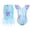 Blue-Pink, variant on Girls 2pcs Fish Tail Skirt Swimwear Cosplay Swimsuit Scale Print Swim Top Bathing Suit Kids Girls 4Y