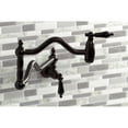 thumbnail image 3 of Kingston Brass KS2105PKL Duchess Two-Handle 1-Hole Wall Mount Pot Filler Faucet in Oil Rubbed Bronze, 3 of 8