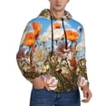 thumbnail image 2 of Lsque Vibrant Field Of Blossoms Pattern Casual Men's Hoodie,Hooded Sweatshirt with Kangaroo Pocket,Pullover Hoodie-3X-Large, 2 of 7