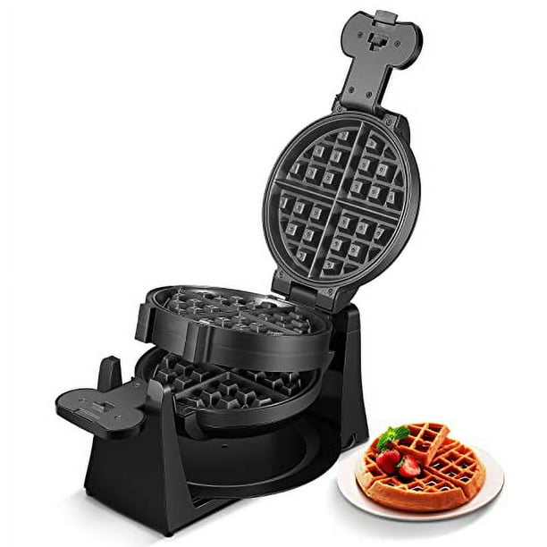 Máquina para hacer gofres FOHERE plancha para hacer gofres belga negra 1400 W