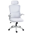 thumbnail image 1 of Ergonomic High Back Mesh Office Chair with Adjustable Rotatable Headrest and Lumbar Support, Cream White Computer Desk Chair for Home Office, Study, and Workspace, 23.6" W x 48" H, 1 of 7