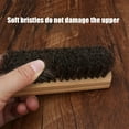 thumbnail image 6 of Horsehair Shoe Brush for Leather Care | Soft Bristles for Polishing & Dirt Removal - Hardwood Handle | Gentle Cleaner for Leather Shoes Bags | 12.3x4.3x3.3cm | 1 Pack | Non-Slip Grip Durable Design, 6 of 6