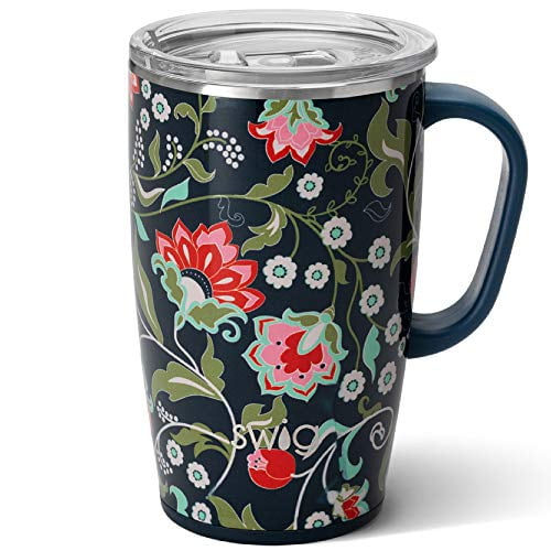 Swig Life 18oz Travel Mug with Handle and Lid, Stainless Steel
