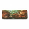 thumbnail image 1 of Fantasy World Computer Mouse Pad, Spaceship on Background of Waterfall Lighthouse and Red Canyon Fantasy Landscape, Rectangle Non-Slip Rubber Mousepad Large, 31" x 12", Brown, by Ambesonne, 1 of 2