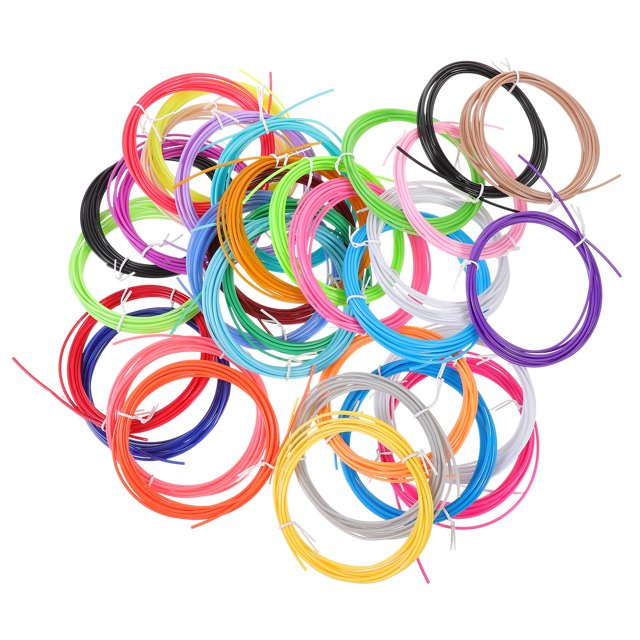 BESTYASH 30Pcs Low Temperature 1.75mm Filament ABS Material 30 Colors for 3D Printer Printing