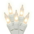 thumbnail image 1 of Set of 50 Clear Frosted Mini Christmas Lights - White Wire, 1 of 1