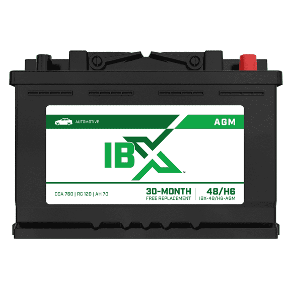 Interstate Batteries IBX AGM Car Battery, 760CCA, Group Size H6/48 12V 70Ah