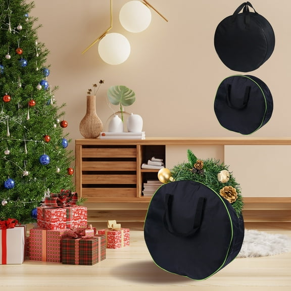 OEFNTAC Decorations Wreath Storage Bag Garland Container Handle Oxford 40x40cm Christmas Decorations