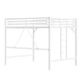 thumbnail image 7 of Zimtown Queen Size Loft Bed with Reversible Ladder, Metal Bed Frame for Adults, Guardrails, Space-Saving, White, 7 of 7