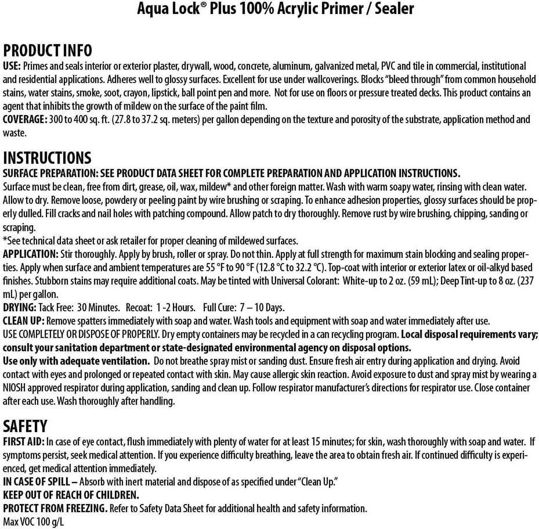 INSL-X AQ040009A-04 Aqua Lock Plus 100% Acrylic Philippines | Ubuy