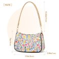 thumbnail image 3 of FORMRS Womens Shoulder Bag with Chain Strap Clutch Purse Cute Tote Handbag, Yellow Wildflower Pattern, 3 of 7