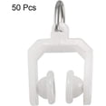 thumbnail image 2 of 50pcs White 9mm Curtain Track Plastic Double Wheel Bracket Curtain Track Sliding Slides for Window Shower Curtain Track Curtain Track Plastic Double Wheel Bracket Curtain Track Sliding Slides for, 2 of 5