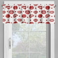 thumbnail image 4 of Ambesonne Vintage Valance & Curtain, Woman Lips with Gestures, 55"x24", Vermilion and White, 4 of 6