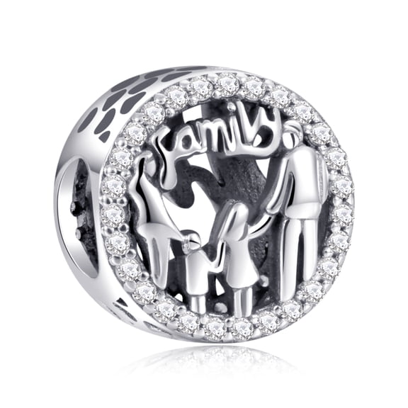 925 Sterling Silver Charm for Bracelets a family of fourCharms Women Bracelet Charm