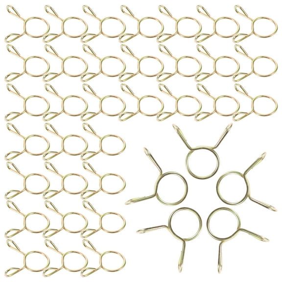 FUEENIRVA Fuel Line Hose Clamp Steel For Mechanic Repairs 100Pcs